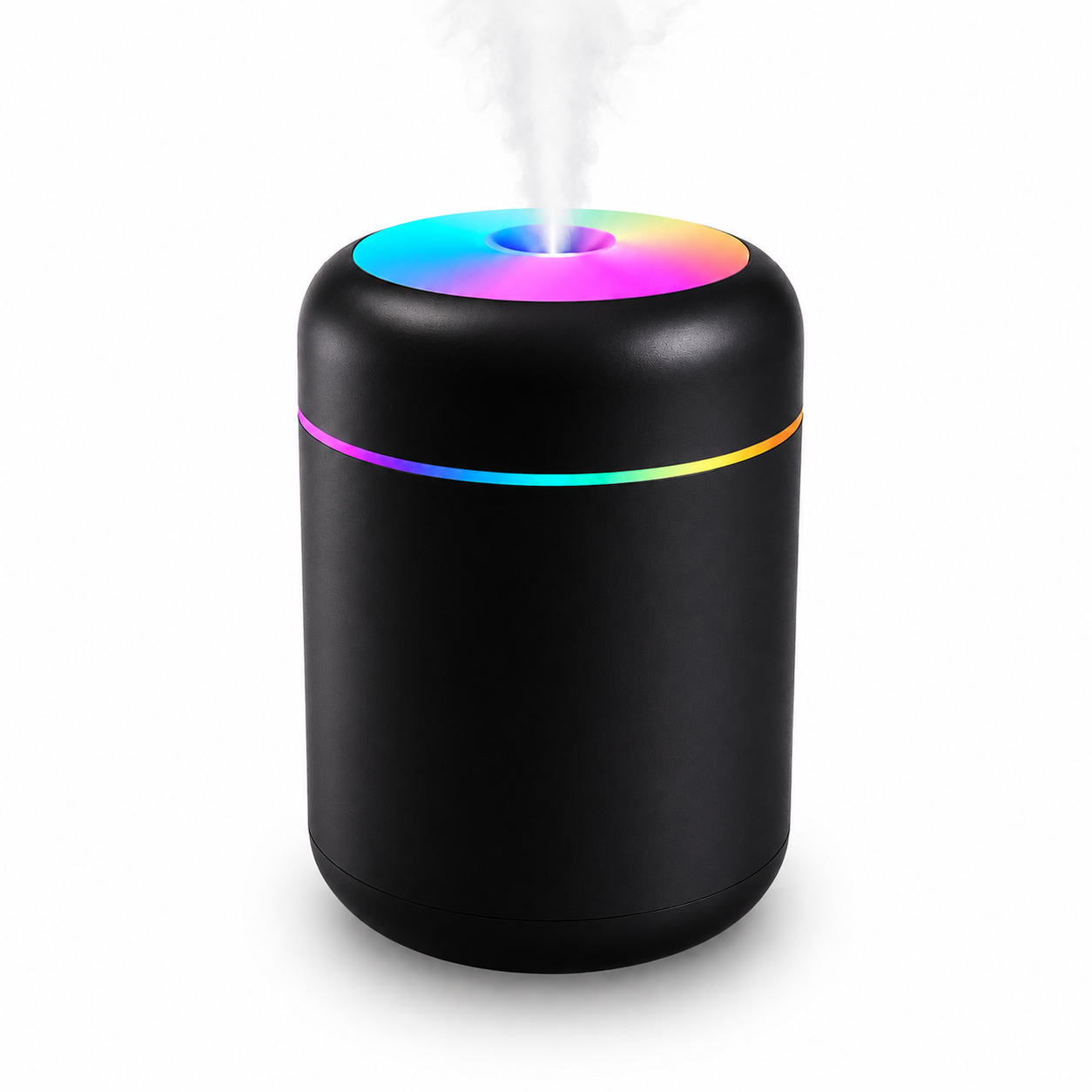 Mini Humidificador NEGRO LED USB 7 Colores | Silencioso y Portátil